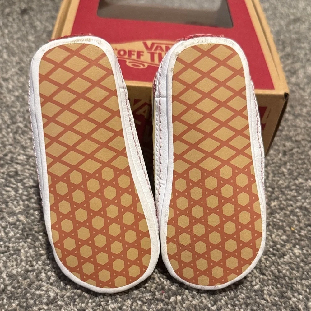 Vans Kids Pink Glitter and Yellow Sneakers